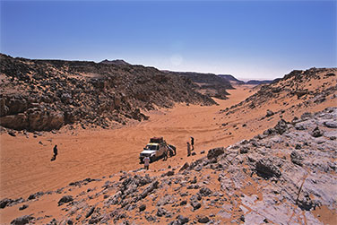 Aufstieg über den Aqaba Pass auf das Gap im Gilf Kebir