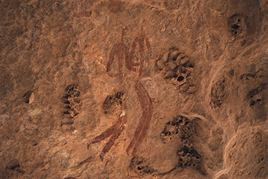 Felszeichnungen von zwei Personen