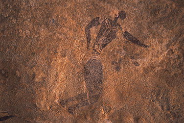 Felszeichnung einer Person