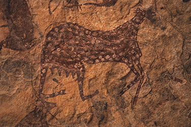 Felszeichnung einer Ziege
