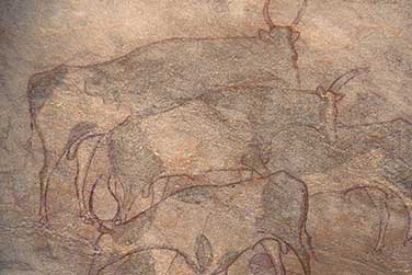 Tissebouk - Felszeichnung Personen und Rinder