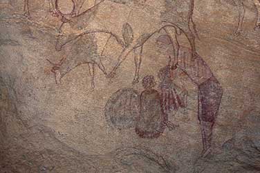 Tissebouk - Felszeichnung Personen und Rinder